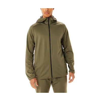 ASICS Green Loose Fit Hoodie Zip-Up Jacket 2031D328-301