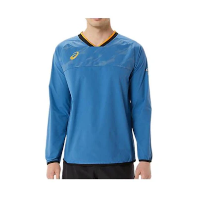 ASICS Green V-Neck Long Sleeve Sweatshirt with Logo Print 2051A315-401