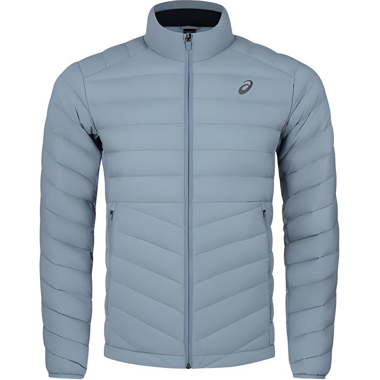 ASICS Grey-Blue Puffer Jacket - Casual Warm Long-Sleeve for Sportswear 2031E864-400