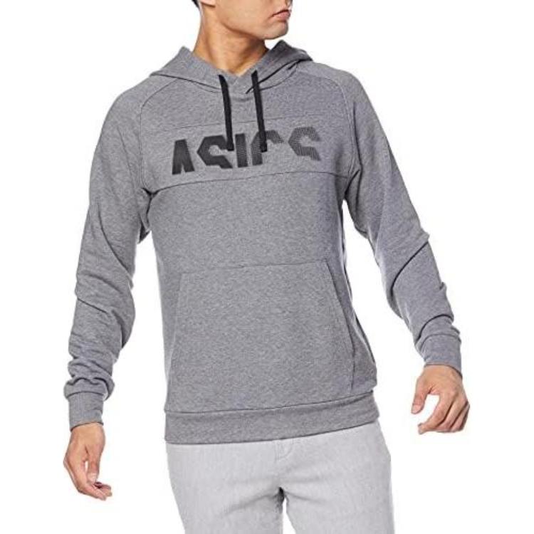 ASICS Grey Hoodie with Letter Print Design 2031C686-020