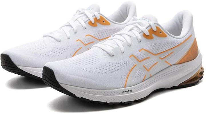 Asics GT-1000 12 防滑通風 低筒 跑步鞋 男款 白橙 Lookbook Asics GT-1000 12 防滑通風 低筒 跑步鞋 男款 白橙