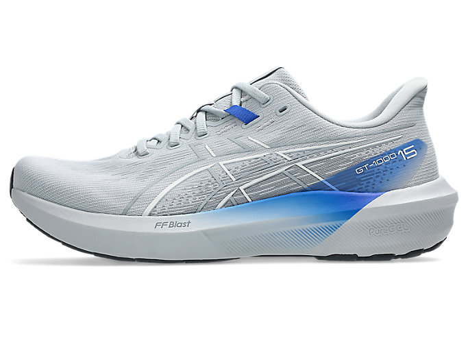 ASICS GT-1000 15 Extra Wide Running Shoes Piedmont Grey/Neon Blue 1011C231-020
