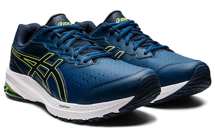 Lookbook Asics GT-1000 皮革2 舒適耐磨跑鞋 藍黑 2E寬