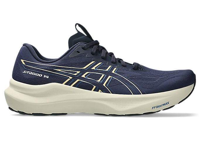 ASICS GT-2000 14 Extra Wide Running Shoes Midnight/Light Orange 1011C057-403