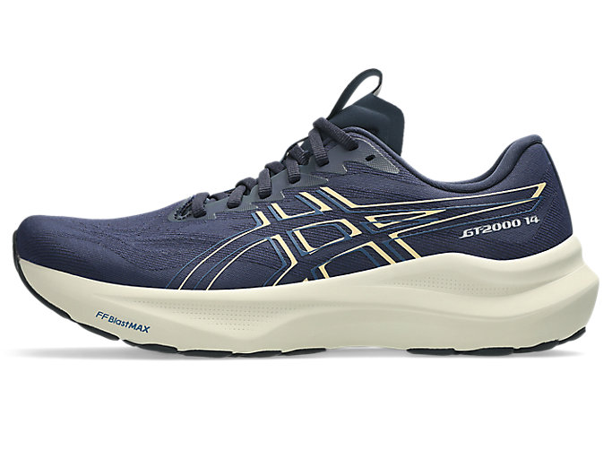 Cheap ASICS GT-2000 14 Extra Wide Hardloopschoenen Midnight/Light Orange 1011C057-403