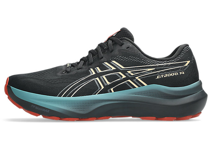 Cheap ASICS GT-2000 14 GTX Kasut Lari Hitam/Apricot Crush 1011C058-002