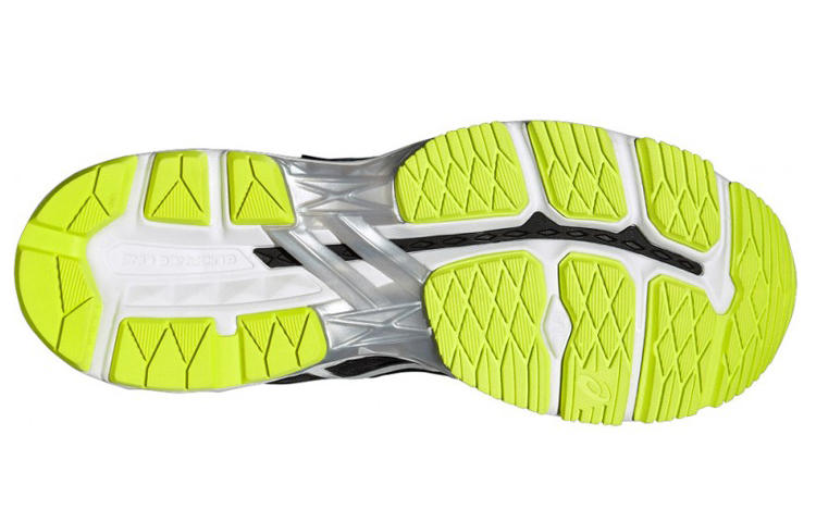 Shop Asics GT-2000 4 減震防滑運動跑步鞋 黑綠拼色 2E寬