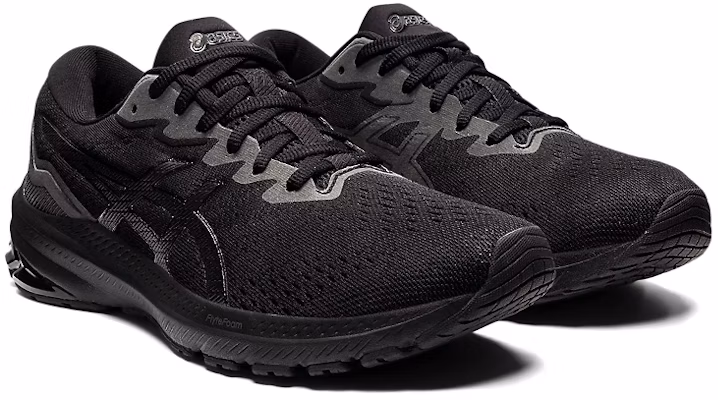 ASICS GT 1000 11 4E Wide 'Triple Black' Lelaki Hitam Penuh 1011B356-002 Lookbook ASICS GT 1000 11 4E Wide 'Triple Black' Lelaki Hitam Penuh 1011B356-002