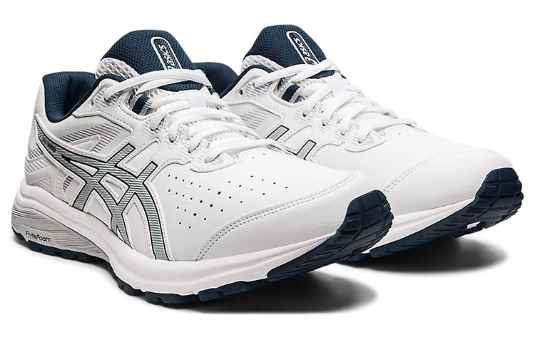 Lookbook Asics Gt-1000 皮革款 輕便透氣運動跑步鞋 白灰色 2E寬度