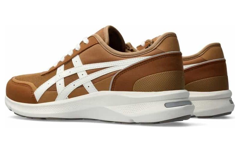 Shop Asics Hadashi Walker 減震耐磨 低幫 生活休閒鞋 男款 棕白 3E寬