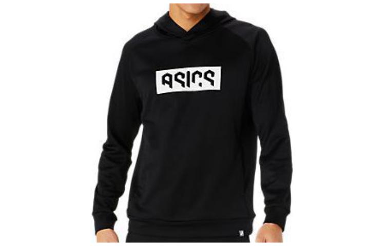 ASICS Hex Graphic Light Fleece Hoodie Letter Print Drawstring Pullover 2031E234-001