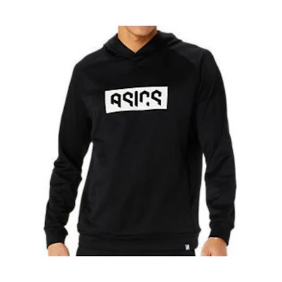 ASICS Hex Graphic Light Fleece Hoodie Letter Print Drawstring Pullover 2031E234-001