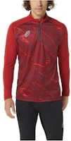 ASICS High-Collar Graphic Print Pullover Jacket - Red 2101A216-600 ASICS High-Collar Graphic Print Pullover Jacket - Red 2101A216-600