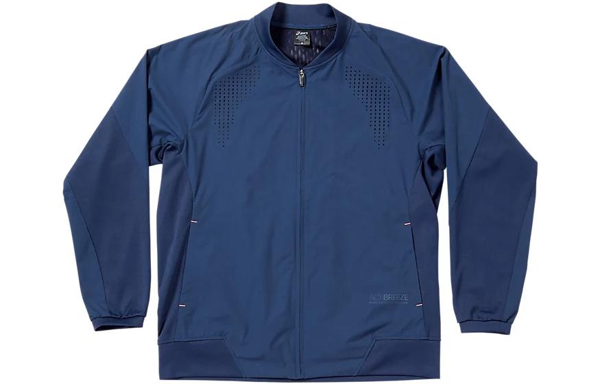 ASICS High-Neck Zip-Up Jacket Blue Long Sleeve 2033B647-400