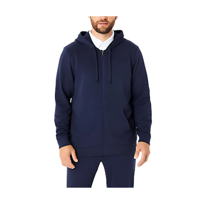 ASICS Hoodie Jacket with Small Logo in Navy Blue 2031E476-402
