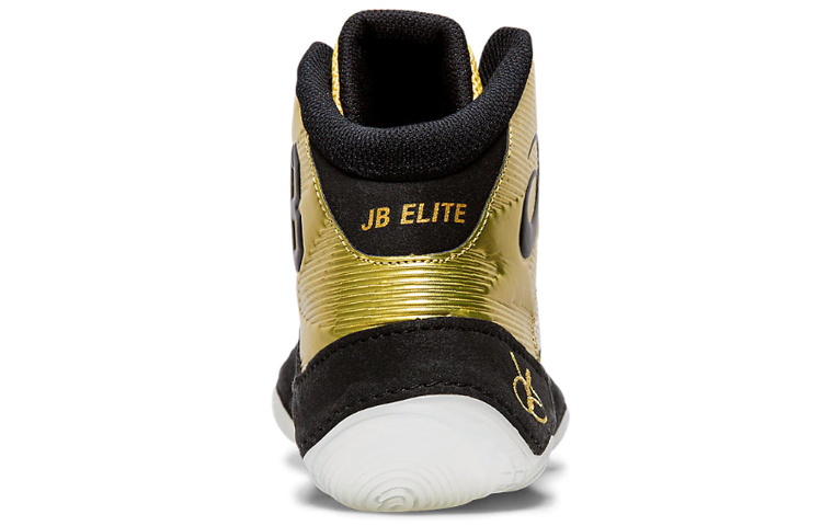 Details for ASICS JB Elite 4 ''Gold Schwarz'' 1081A016-200