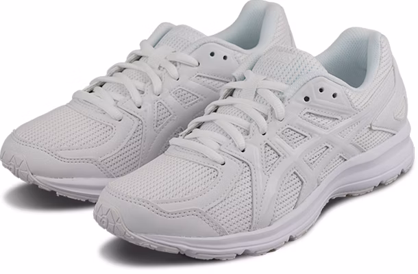 Asics Jog 100 2 減震防滑耐磨 低筒 跑步鞋 男女款 白色 Lookbook Asics Jog 100 2 減震防滑耐磨 低筒 跑步鞋 男女款 白色