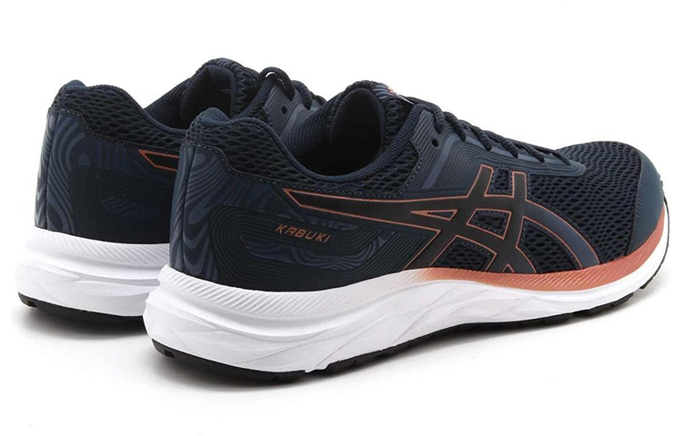 Lookbook Asics 歌舞伎舒適透氣慢跑鞋 深藍色