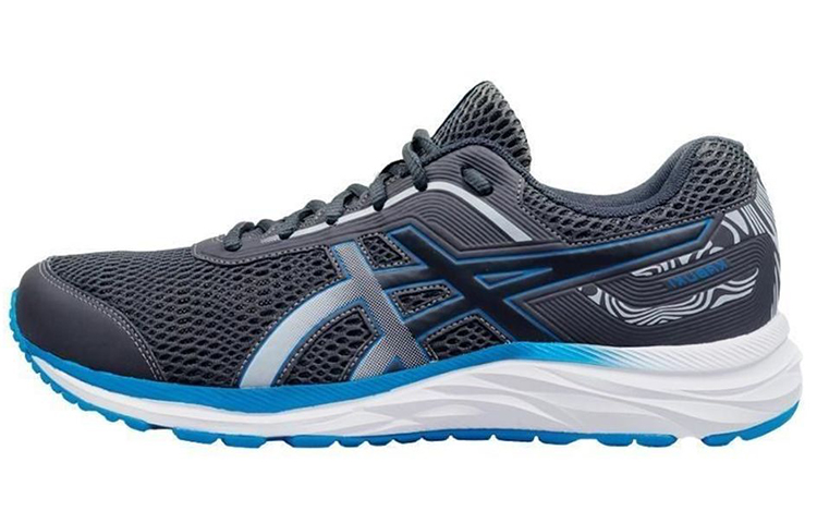 Buy Asics歌舞伎 防滑透氣 低筒運動跑步鞋 灰藍色