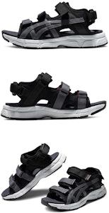 亞瑟士 Kahana SD 2 時尚復古運動涼鞋 男女同款 黑灰 Shop 亞瑟士 Kahana SD 2 時尚復古運動涼鞋 男女同款 黑灰