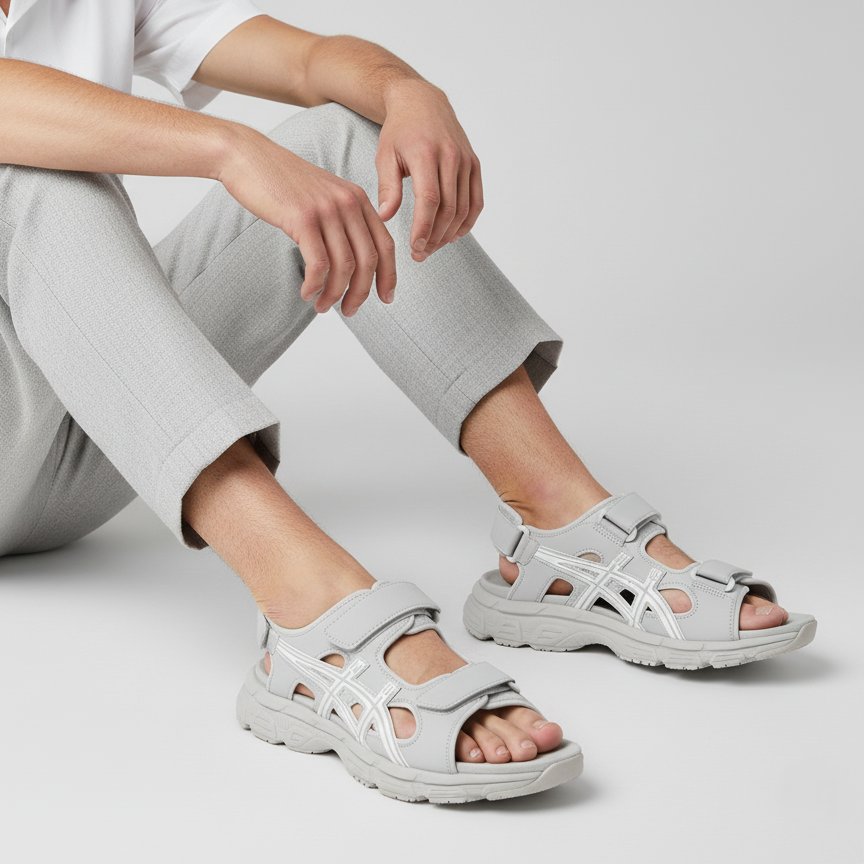 Order ASICS Kahana Sd Sukan Luar Unisex Sandal Abu-Abu Putih 'Abu-Abu Putih' 1203A130-022