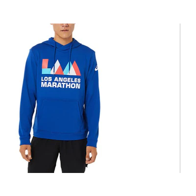 ASICS Lam Hoodie Blue with Logo Graphic Design 2011C203-044