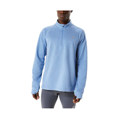 ASICS Light Blue Solid Color Long-Sleeve Mock Neck Sweater 2011C021-438