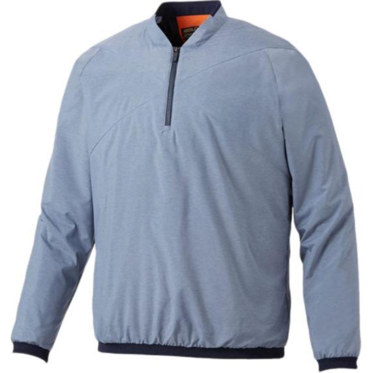 ASICS Light Blue Unisex Solid Baseball Collar Zip Jacket Long Sleeve 2121A005-401