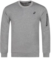 ASICS Lightweight Moisture-Wicking Crewneck Sweatshirt Light Gray 2031E436-020 ASICS Lightweight Moisture-Wicking Crewneck Sweatshirt Light Gray 2031E436-020