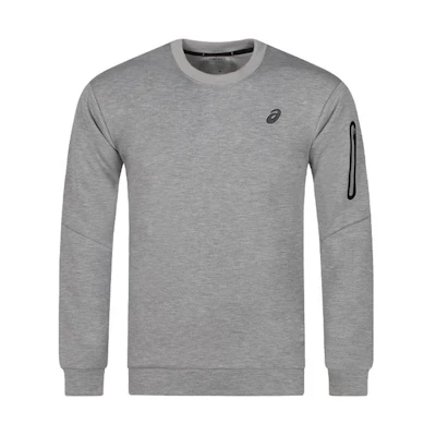 ASICS Lightweight Moisture-Wicking Crewneck Sweatshirt Light Gray 2031E436-020
