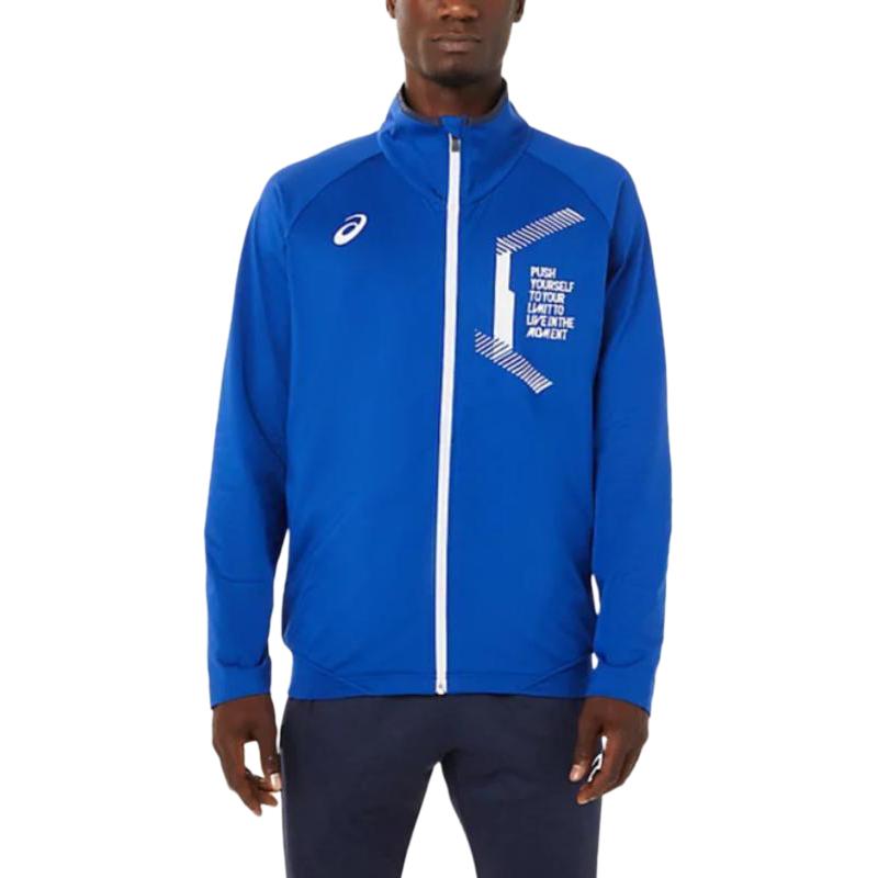 ASICS LIMO Colorblock Zip-Up Jacket Blue Casual Long Sleeve 2031C664-401