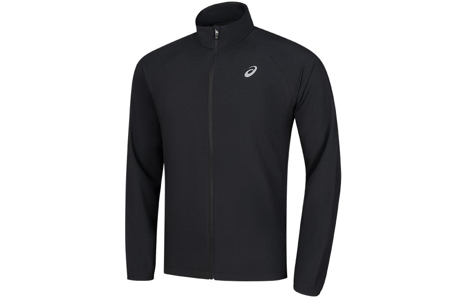 ASICS LITE-SHOW Black Logo Zipper Track Jacket Long Sleeve Casual Sportswear 2011D043-001