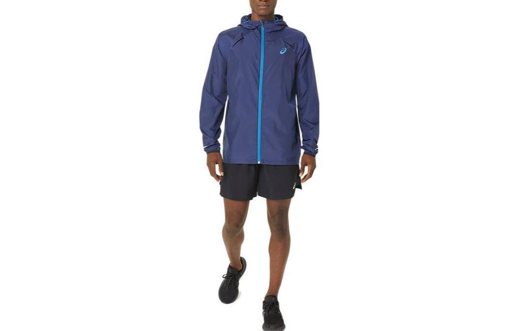 ASICS Lite-Show Blue Mesh Hooded Zip Jacket Long Sleeve 2011C327-400