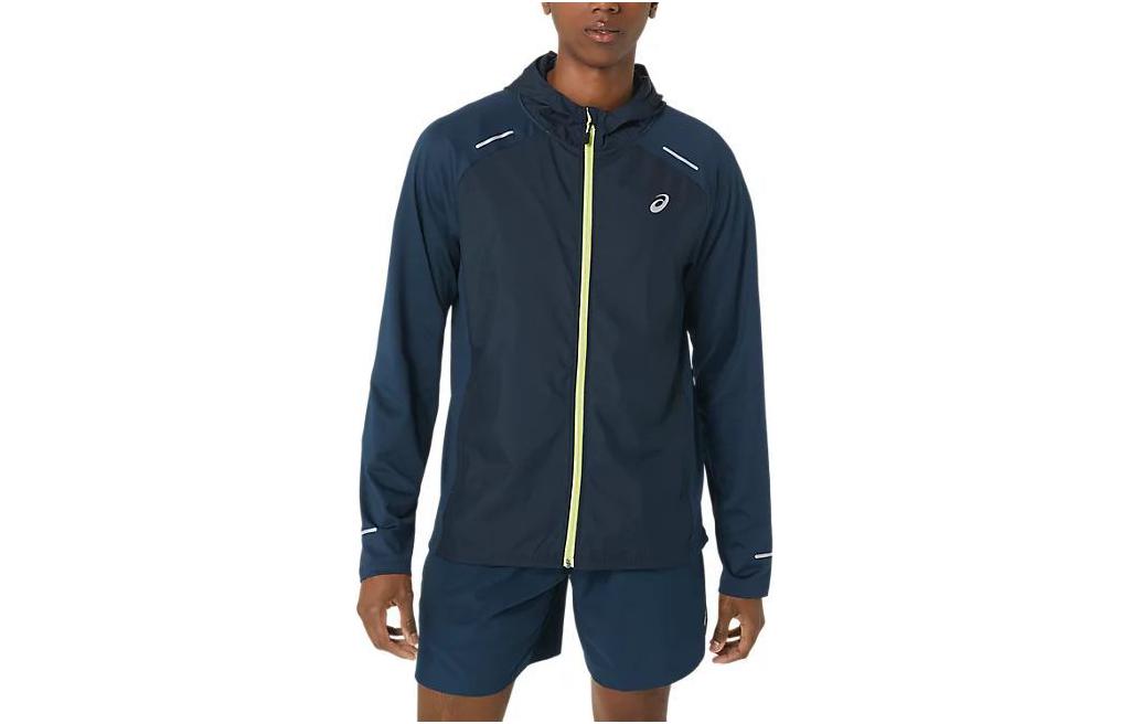 ASICS LITE-SHOW Blue Winter Jacket with Hood and Full-Zip 2011C911-401