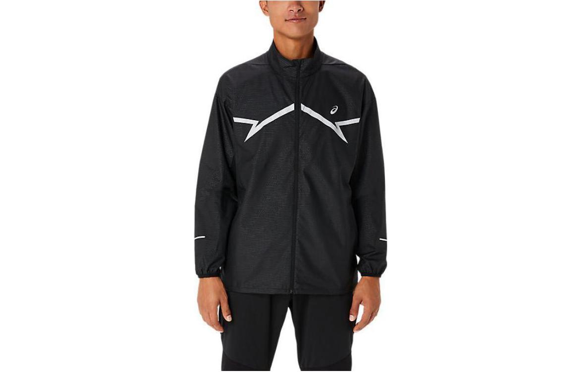 ASICS LITE-SHOW Geometric Print Half-Zip Jacket - Black 2011C875-001