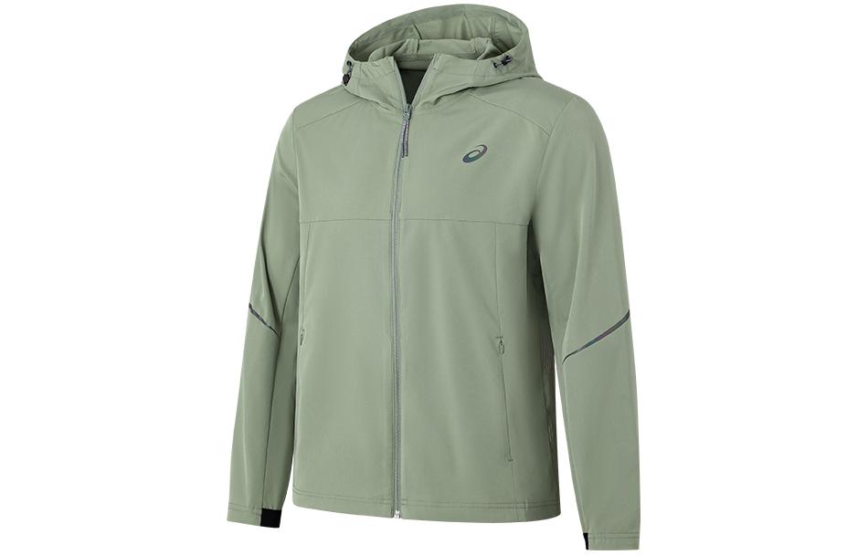 ASICS LITE-SHOW Reflective Logo Hoodie Zip Jacket Men’s Army Green 2011D070-020