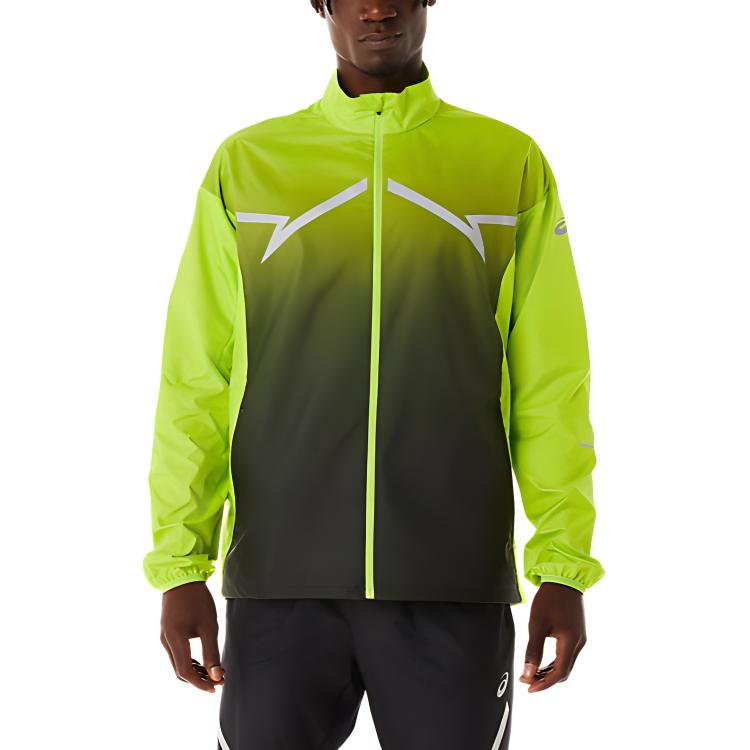ASICS LITE-SHOW Waterproof Windproof Jacket Lime Peel/Performance Black 2011C745-300