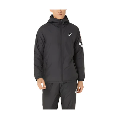ASICS Logo Black Hooded Jacket - Casual and Warm 2031E274-001