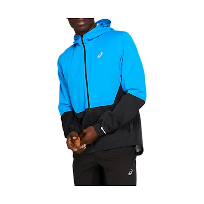 ASICS Logo Colorblock Hoodie Zip Jacket Blue 2011B195-401