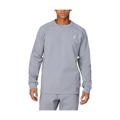 ASICS Logo Crewneck Knit Sweatshirt Grey 2031C324-022