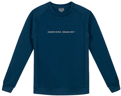 ASICS Logo Crewneck Long Sleeve Sweatshirt Deep Blue 2031D735-400 Buy ASICS Logo Crewneck Long Sleeve Sweatshirt Deep Blue 2031D735-400