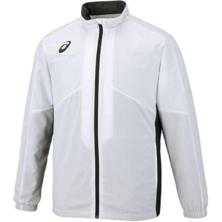 ASICS Logo High Neck Zip Jacket White Mens 2031A235-100