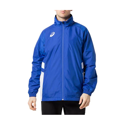 ASICS Logo Print Colorblock Zip Jacket Blue Long Sleeve 2063A072-400