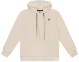 ASICS Logo Print Cream Pullover Hoodie Unisex Loose Fit Long Sleeve 2033B614-200 ASICS Logo Print Cream Pullover Hoodie Unisex Loose Fit Long Sleeve 2033B614-200