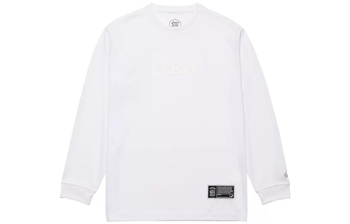 ASICS Logo Print Crewneck Pullover Sweatshirt Unisex White 2063A309-100