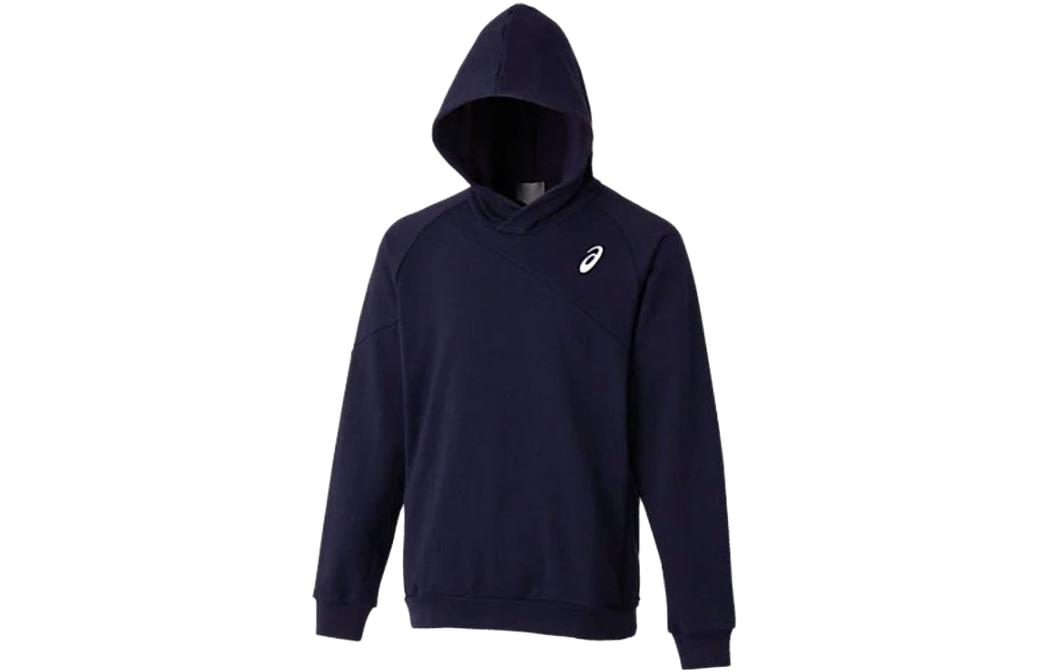 ASICS Logo Print Loose Fit Hoodie Navy Blue 2121A243-400