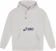 ASICS Logo Print Oversized Hoodie Beige Unisex Long-Sleeve Sweatshirt 2203A211-250 ASICS Logo Print Oversized Hoodie Beige Unisex Long-Sleeve Sweatshirt 2203A211-250