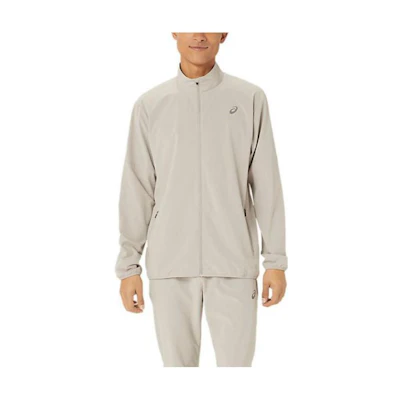 ASICS Logo Print Stand Collar Full-Zip Jacket Moon Rock - 2011C892-250