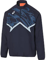 ASICS Logo Print Zip-Up Long-Sleeve Jacket Navy Blue 2121A350-400 ASICS Logo Print Zip-Up Long-Sleeve Jacket Navy Blue 2121A350-400