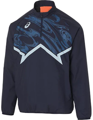 ASICS Logo Print Zip-Up Long-Sleeve Jacket Navy Blue 2121A350-400 Buy ASICS Logo Print Zip-Up Long-Sleeve Jacket Navy Blue 2121A350-400